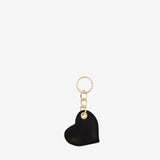 Cavalinho Muse Black Leather Heart Keychain for Women SKU 28300283.01 #color_black