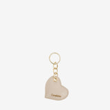 Cavalinho Muse Beige Leather Heart Keychain for Women SKU 28300283.05 #color_beige