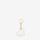 Cavalinho Muse White Leather Heart Keychain for Women SKU 28300283.06 #color_white