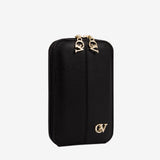 Cavalinho Muse Black Leather Phone Purse Crossbody Bag SKU 28300288.01 #color_black