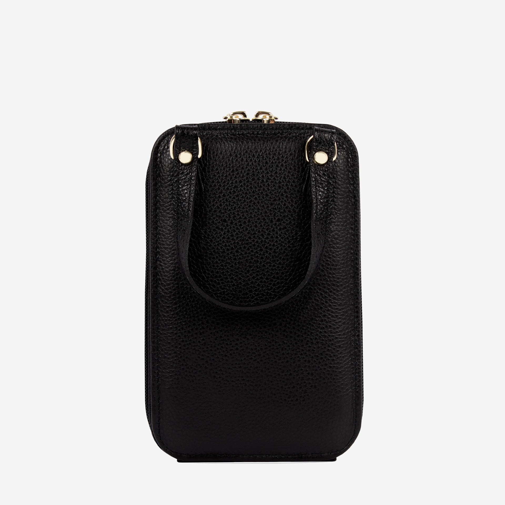 Cavalinho Muse Black Leather Phone Purse Crossbody Bag SKU 28300288.01 #color_black