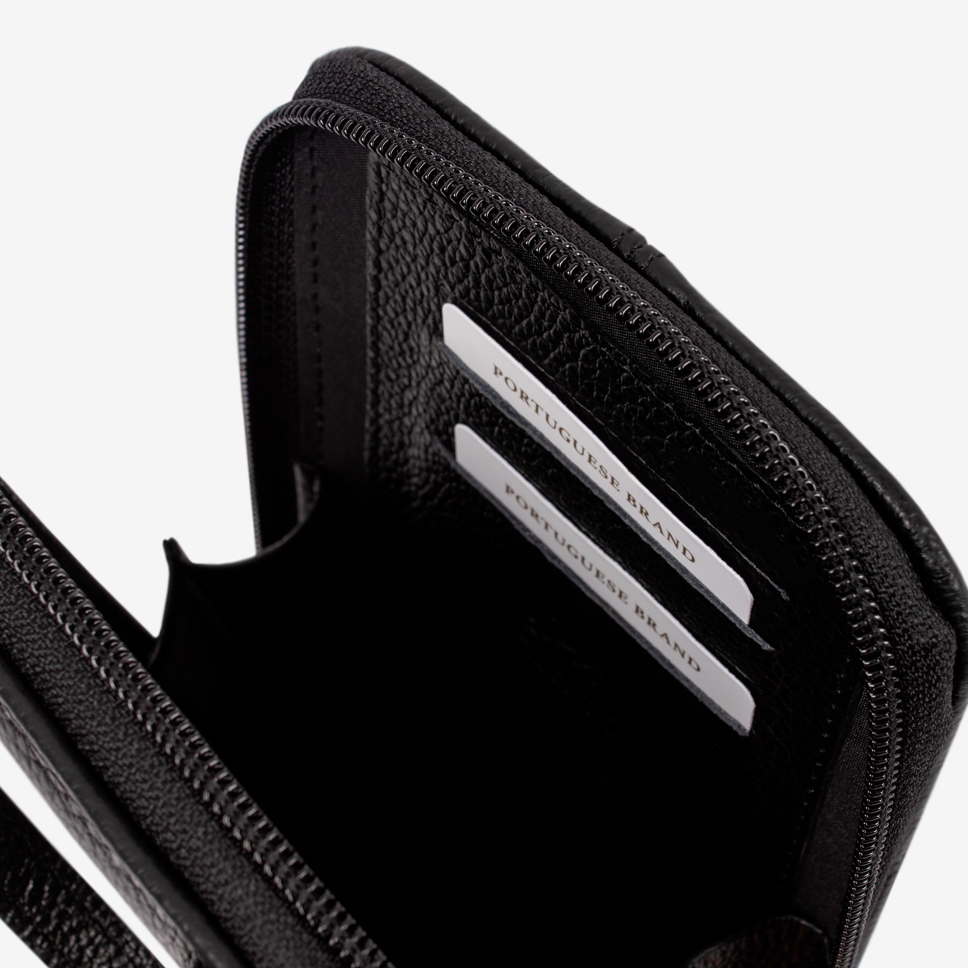 Cavalinho Muse Black Leather Phone Purse Crossbody Bag SKU 28300288.01 #color_black