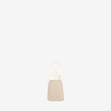 Cavalinho Muse Beige Leather Keychain for Women with Gold Ring SKU 28300589.00 #color_light cream