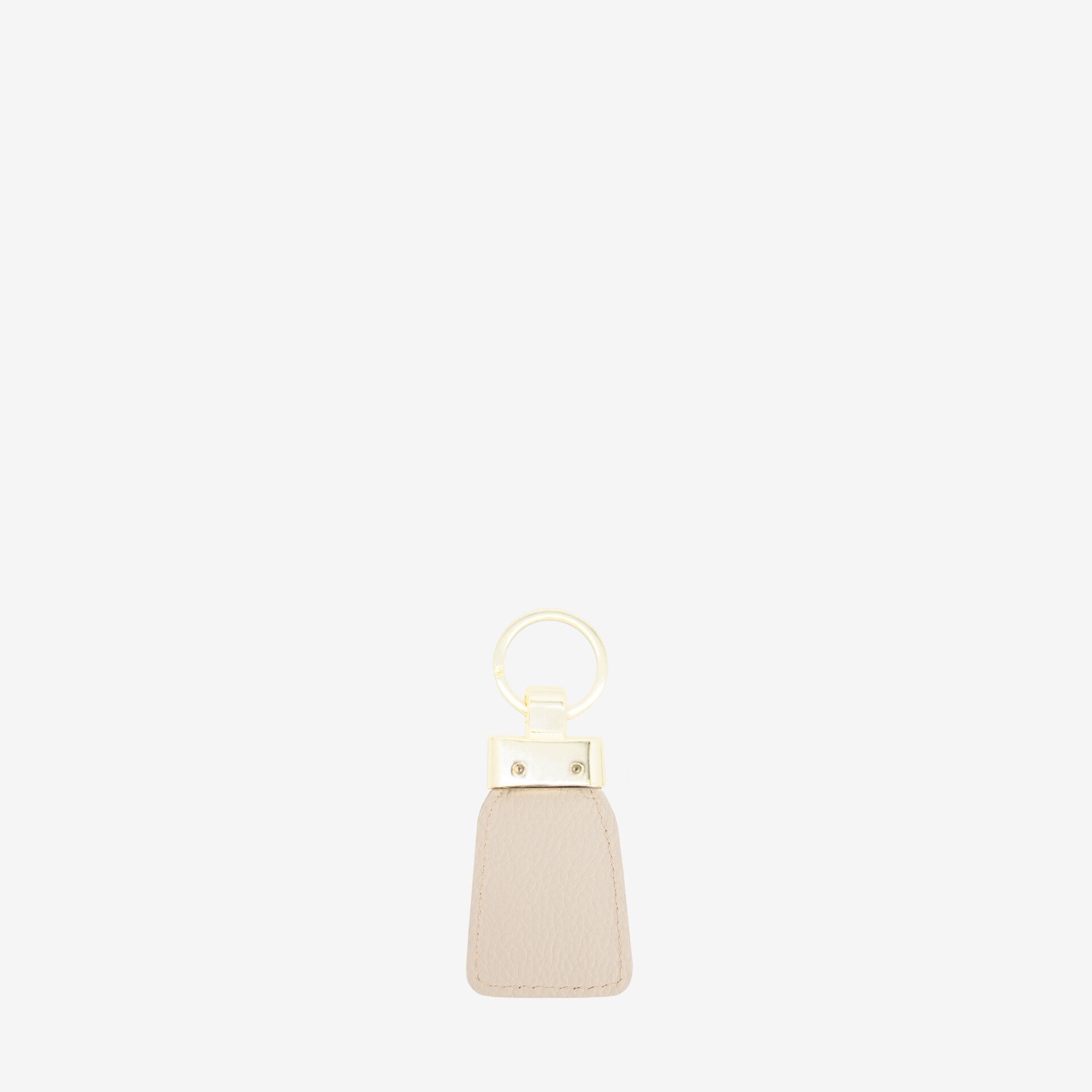 Cavalinho Muse Beige Leather Keychain for Women with Gold Ring SKU 28300589.00 #color_light cream