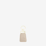 Cavalinho Muse Beige Leather Keychain for Women with Gold Ring SKU 28300589.05 #color_beige