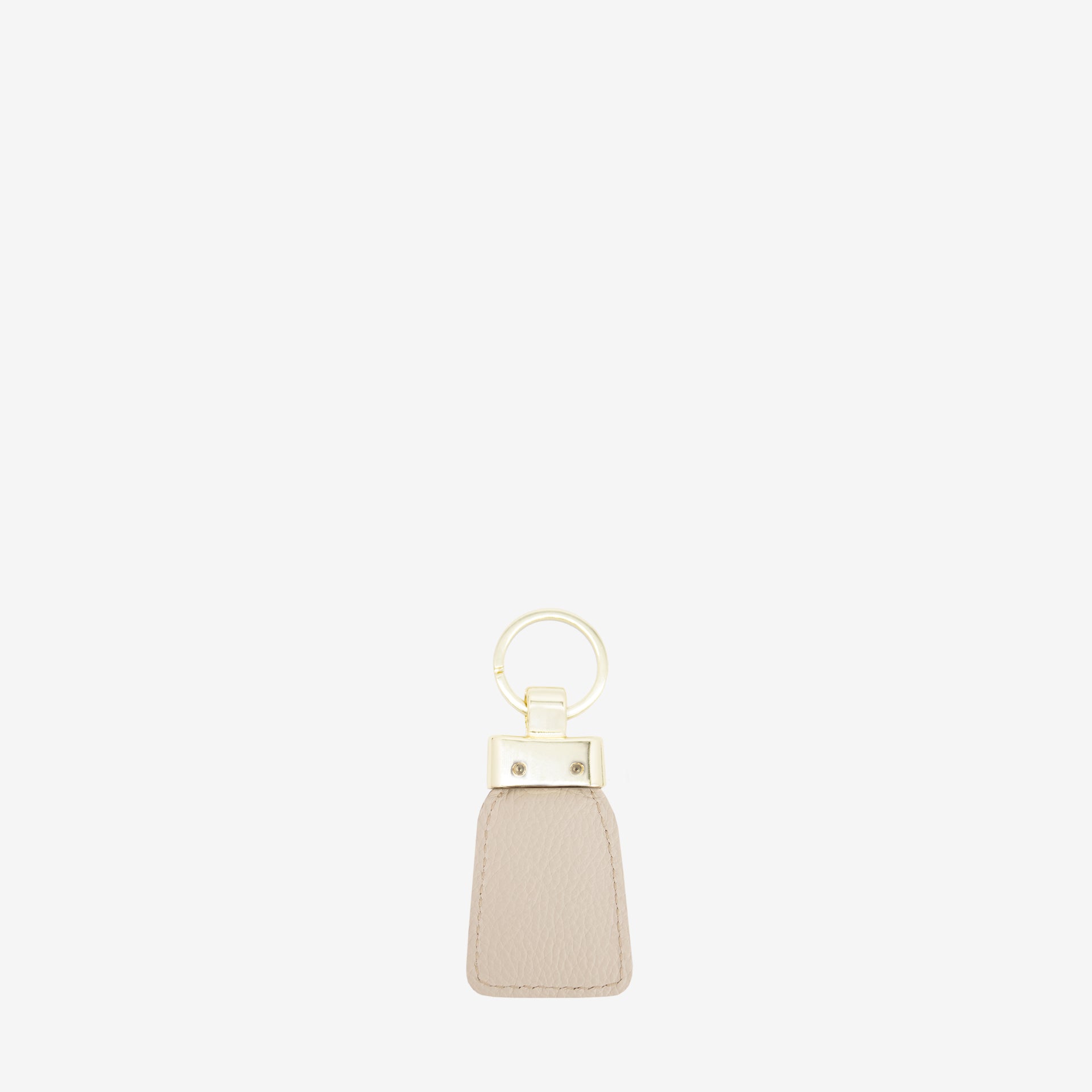 Cavalinho Muse Beige Leather Keychain for Women with Gold Ring SKU 28300589.05 #color_beige