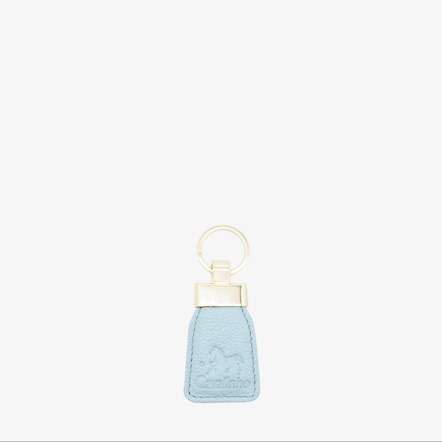 Cavalinho Muse Blue Leather Keychain for Women with Gold Ring SKU 28300589.10 #color_lightblue