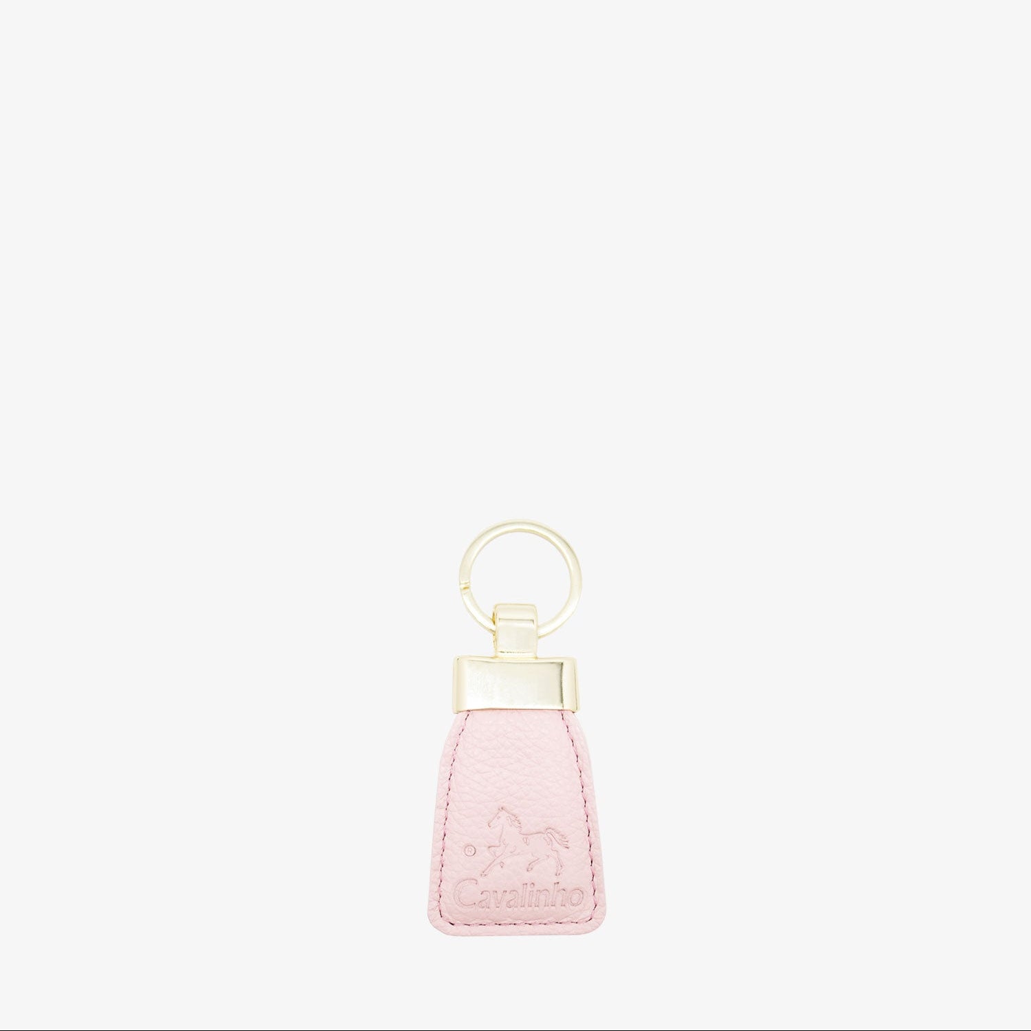 Cavalinho Muse Pink Leather Keychain for Women with Gold Ring SKU 28300589.11 #color_lightpink