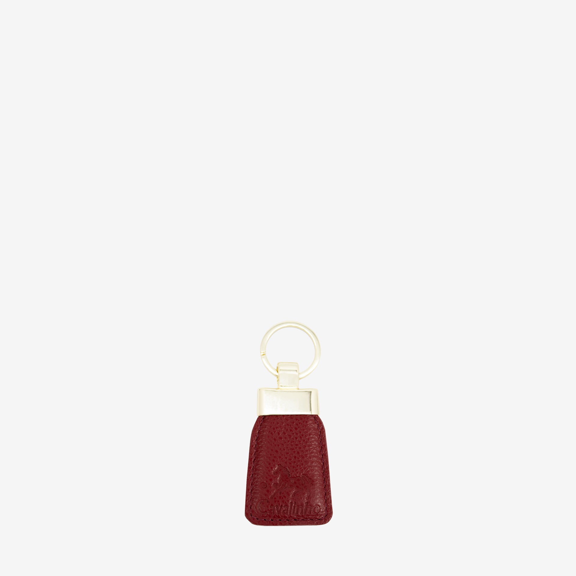 Cavalinho Muse Burgundy Leather Keychain for Women with Gold Ring SKU 28300589.15 #color_burgundy
