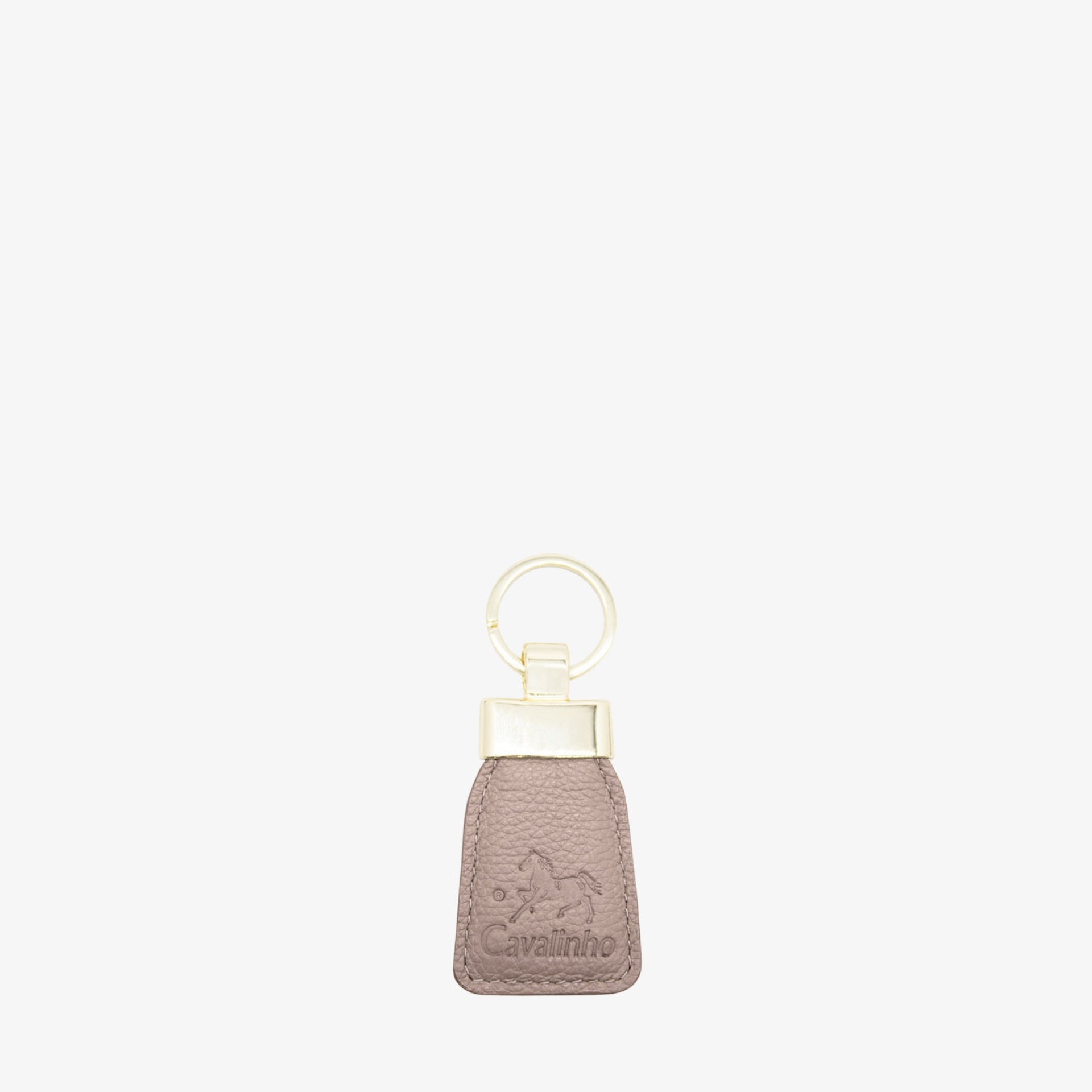 Cavalinho Muse Beige Leather Keychain for Women with Gold Ring SKU 28300589.31 #color_light sand