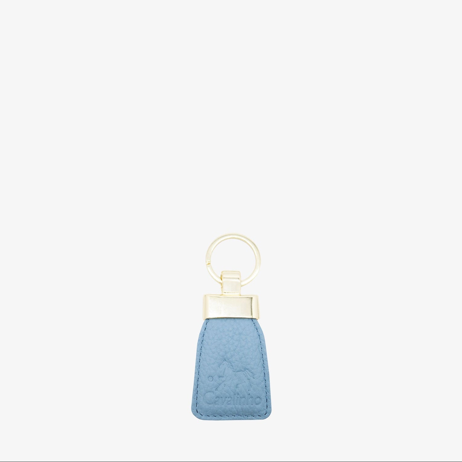 Cavalinho Muse Blue Leather Keychain for Women with Gold Ring SKU 28300589.41 #color_cornflowerblue