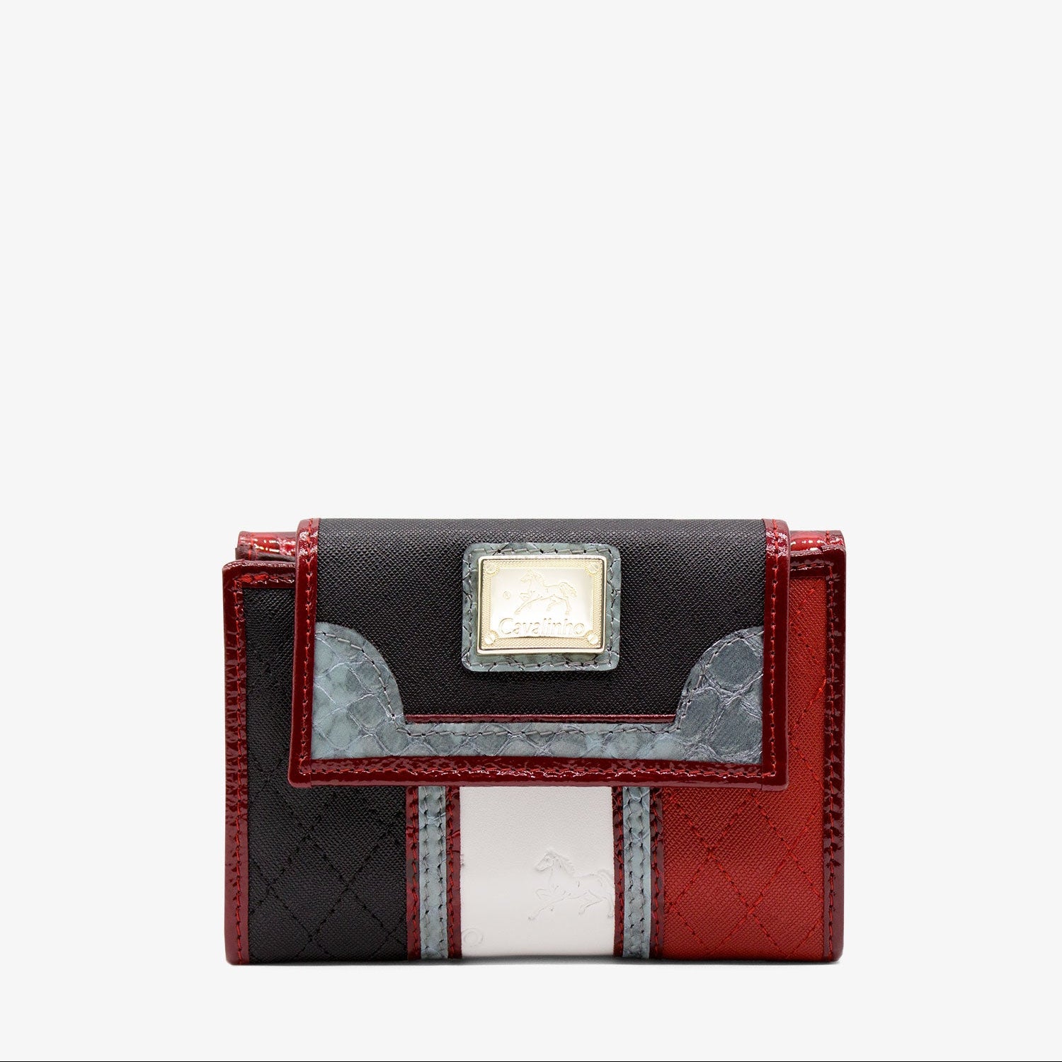 Cavalinho Royal Small Wallet for Women SKU 28390203.23 #color_Black / White / Red / Silver 