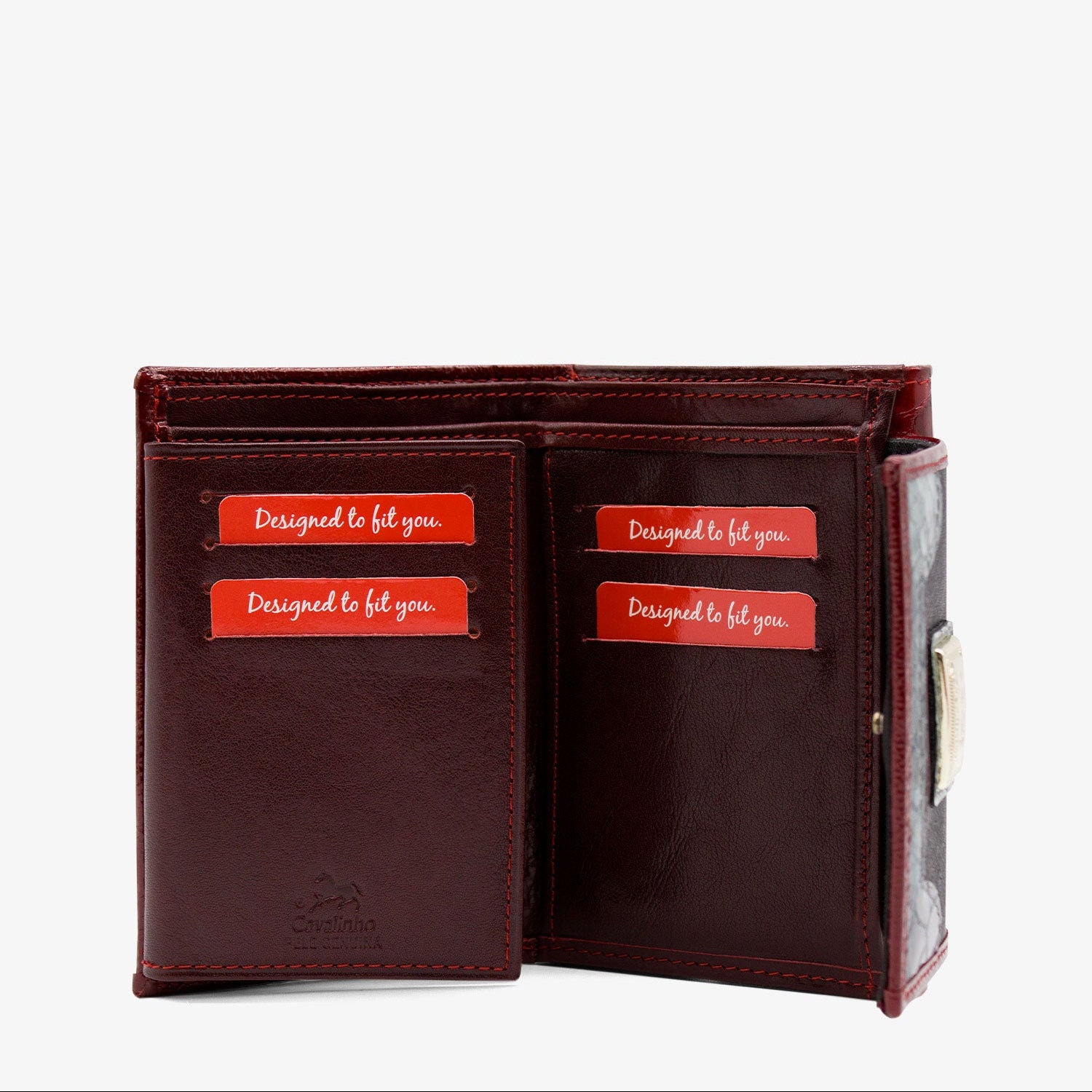 Cavalinho Royal Small Wallet for Women SKU 28390203.23 #color_Black / White / Red / Silver 