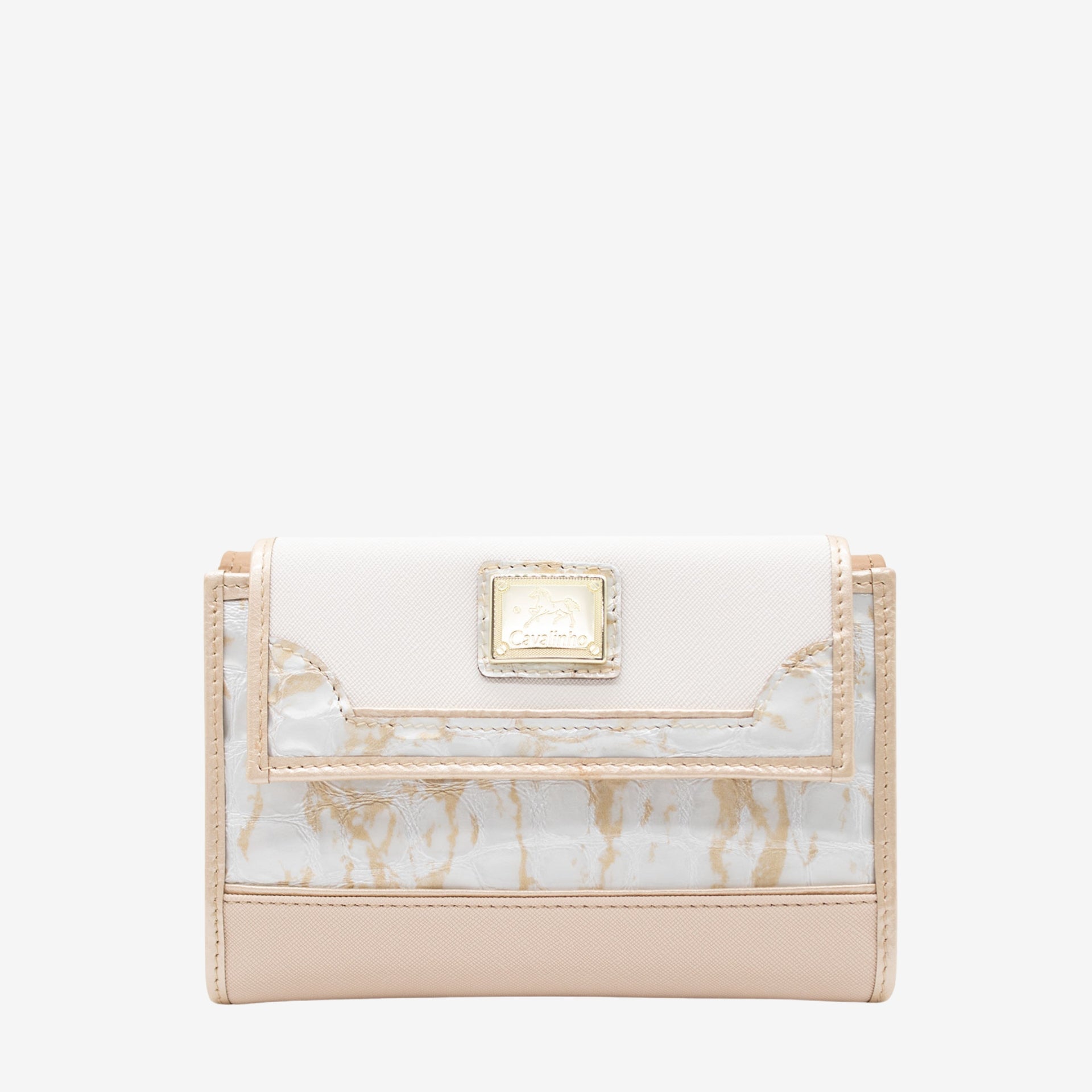 Cavalinho Mystic Trifold Wallet for Women in Beige and White - 28460204.31 #color_Beige / White