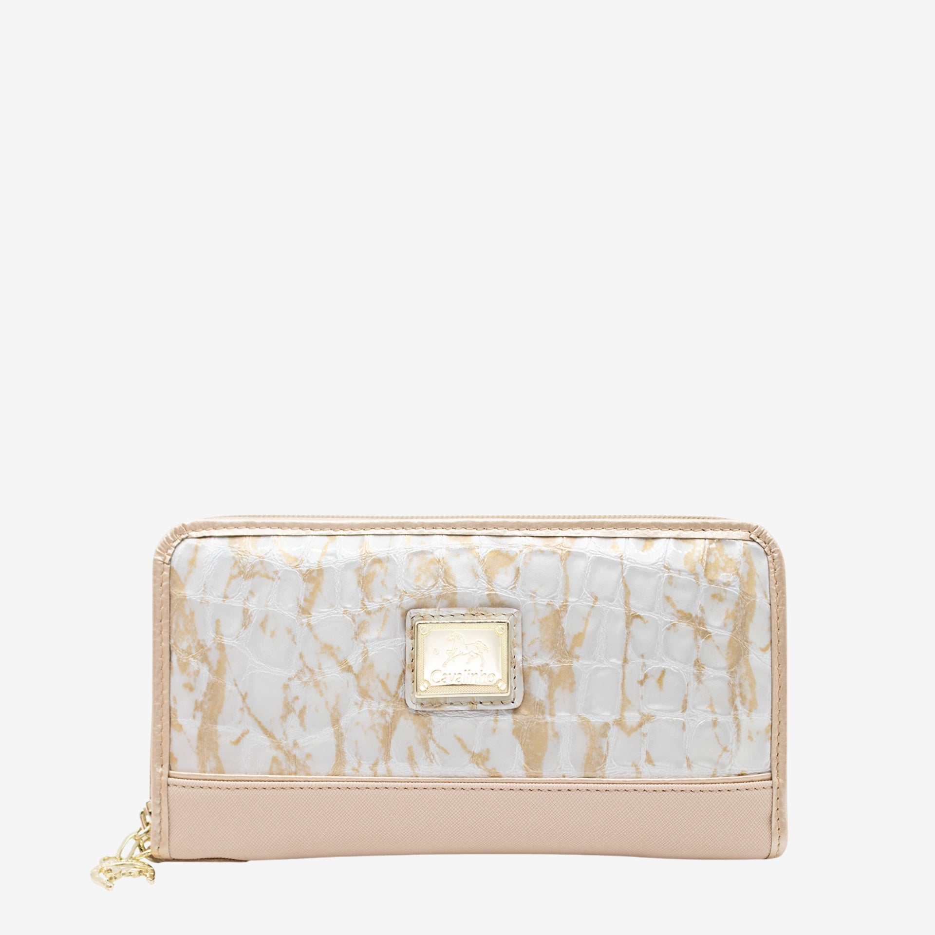 Cavalinho Mystic Ladies Zip Around Wristlet Wallet for Women in Beige and White - 28460212.31 #color_Beige / White