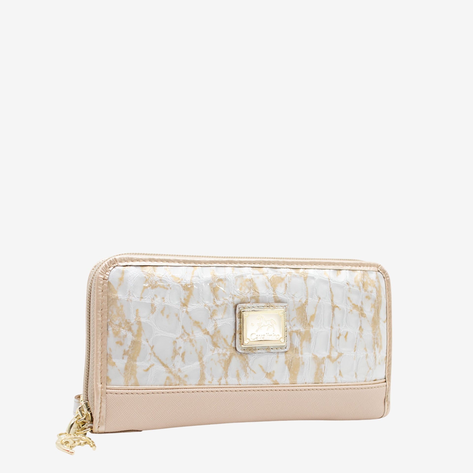 Cavalinho Mystic Ladies Zip Around Wristlet Wallet for Women in Beige and White - 28460212.31 #color_Beige / White