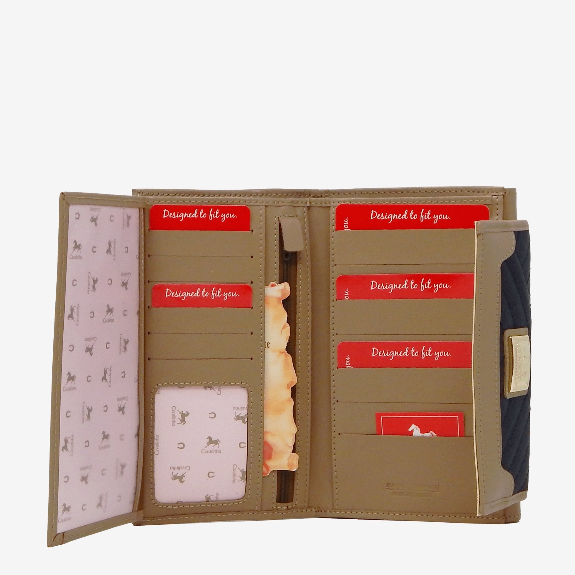 Cavalinho Charming Wallet for Women SKU 28470222.22 #color_Navy / Tan / Beige