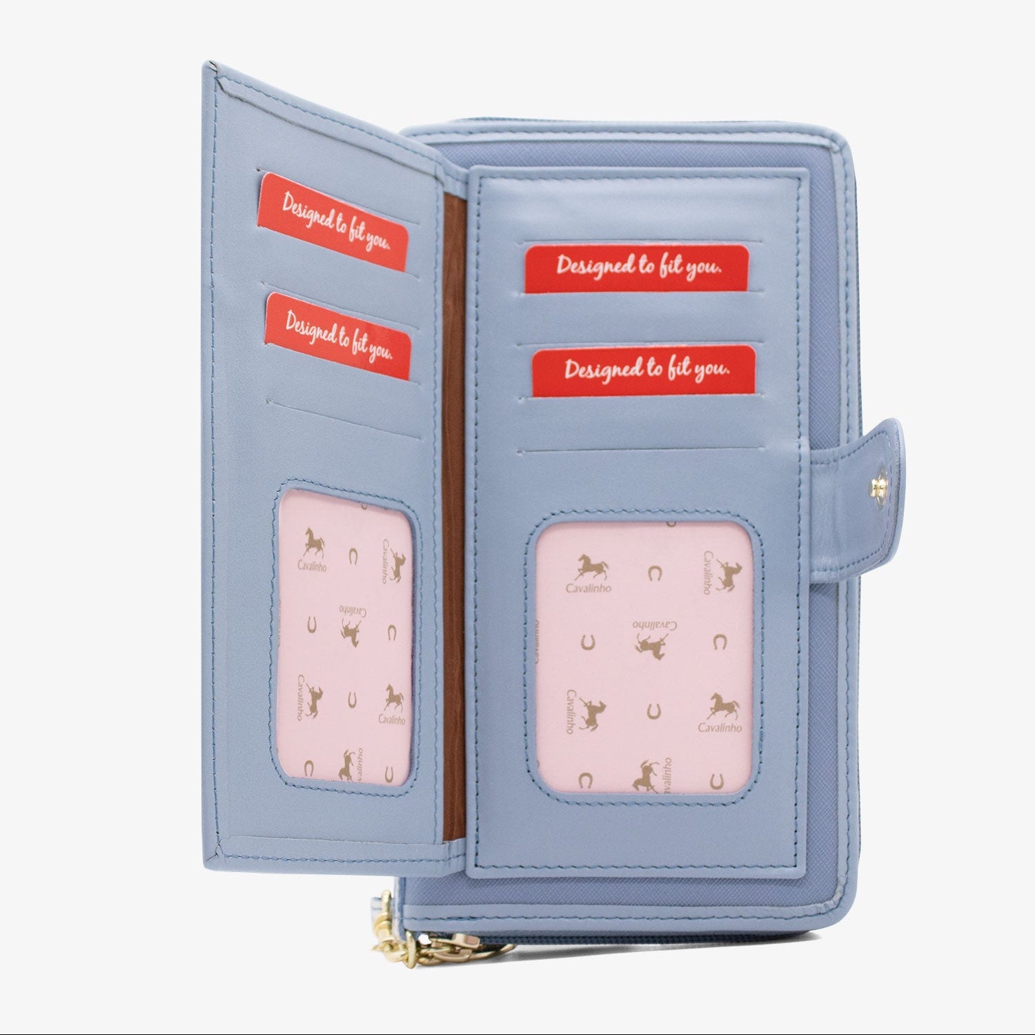 Cavalinho Acqua Bella Wristlet Wallet for Women White Blue SKU 28600213.10 #color_Blue / White