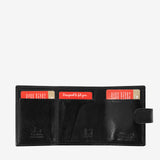 Cavalinho Gentleman Black Trifold Pop Up Slim Leather Card Holder Wallet SKU 28610234.01 #color_black