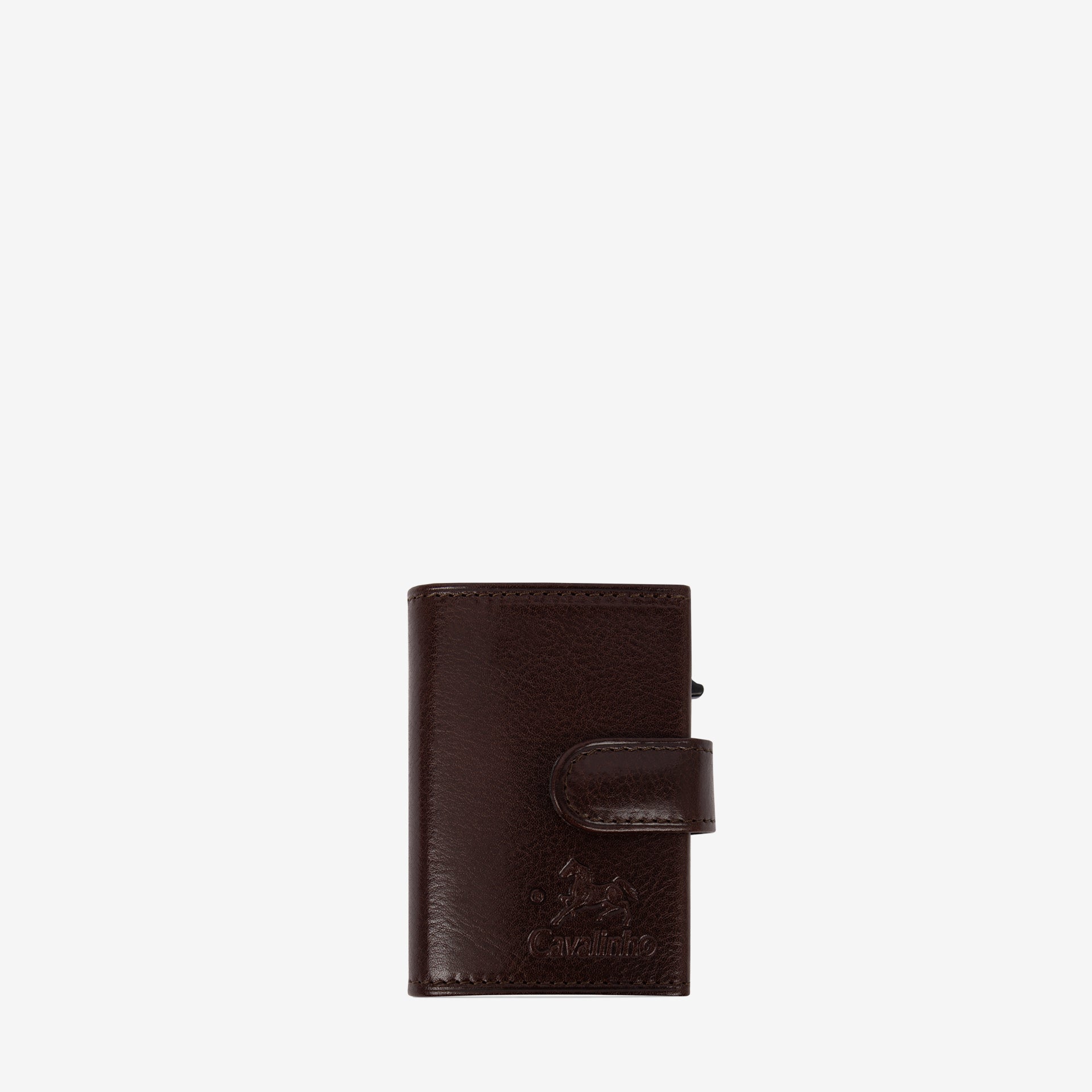 Cavalinho Gentleman Brown Trifold Pop Up Slim Leather Card Holder Wallet SKU 28610234.02 #color_brown