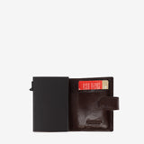 Cavalinho Gentleman Brown Trifold Pop Up Slim Leather Card Holder Wallet SKU 28610234.02 #color_brown