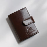 Cavalinho Gentleman Brown Trifold Pop Up Slim Leather Card Holder Wallet SKU 28610234.02 #color_brown