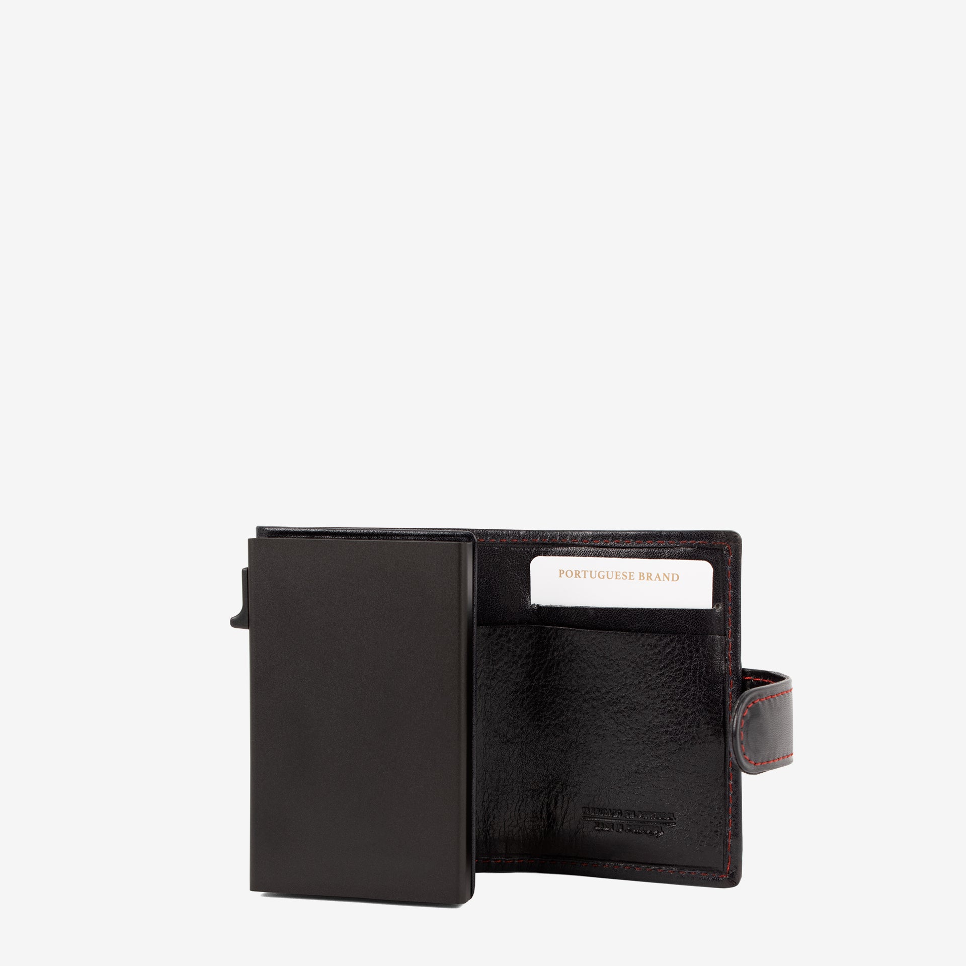 Cavalinho Gentleman Navy Trifold Pop Up Slim Leather Card Holder Wallet SKU 28610234.45 #color_navy / red