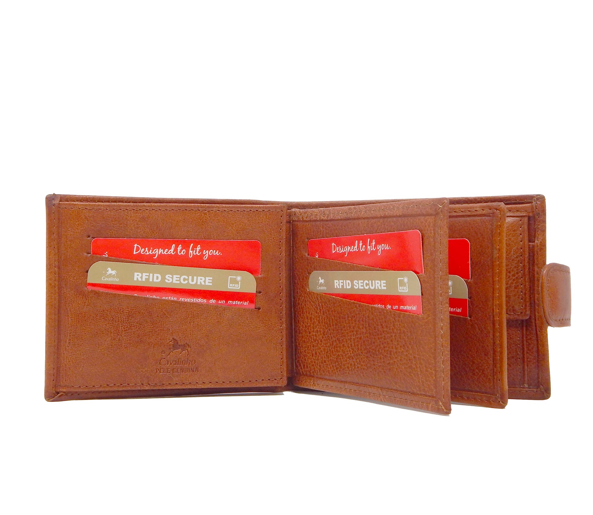 Cavalinho Men's Trifold Leather Wallet - SaddleBrown - 28610503.13.99_4