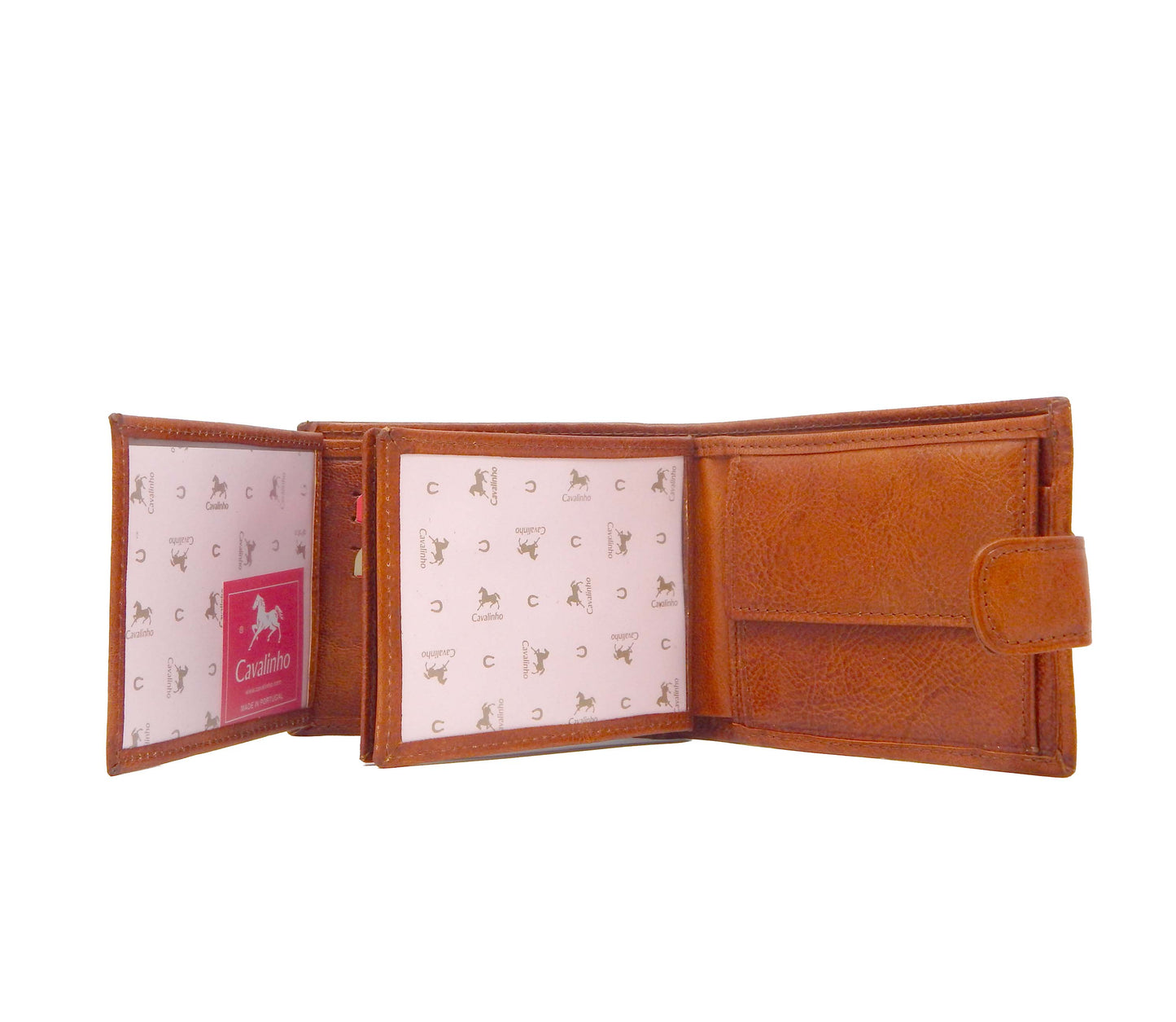 Cavalinho Men's Trifold Leather Wallet - SaddleBrown - 28610503.13.99_5