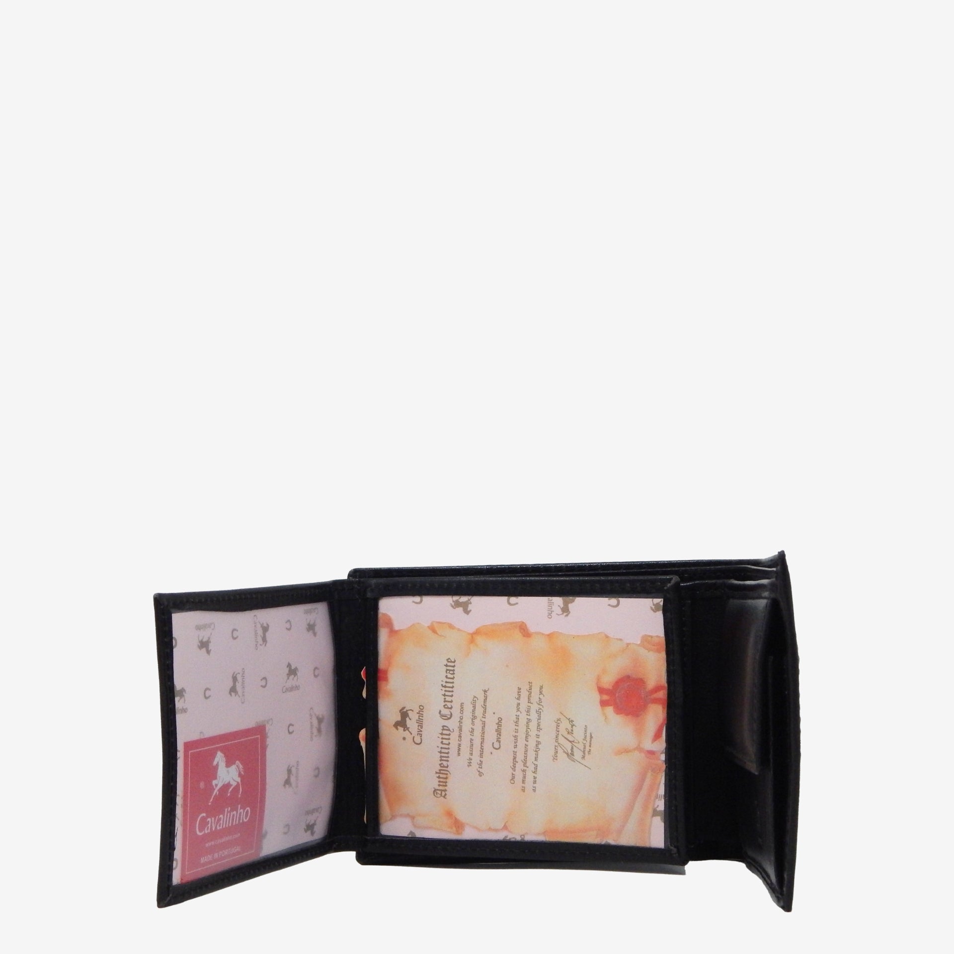 Cavalinho Men's Trifold Leather Wallet SKU 28610505.01 #color_Black, Brown, SaddleBrown