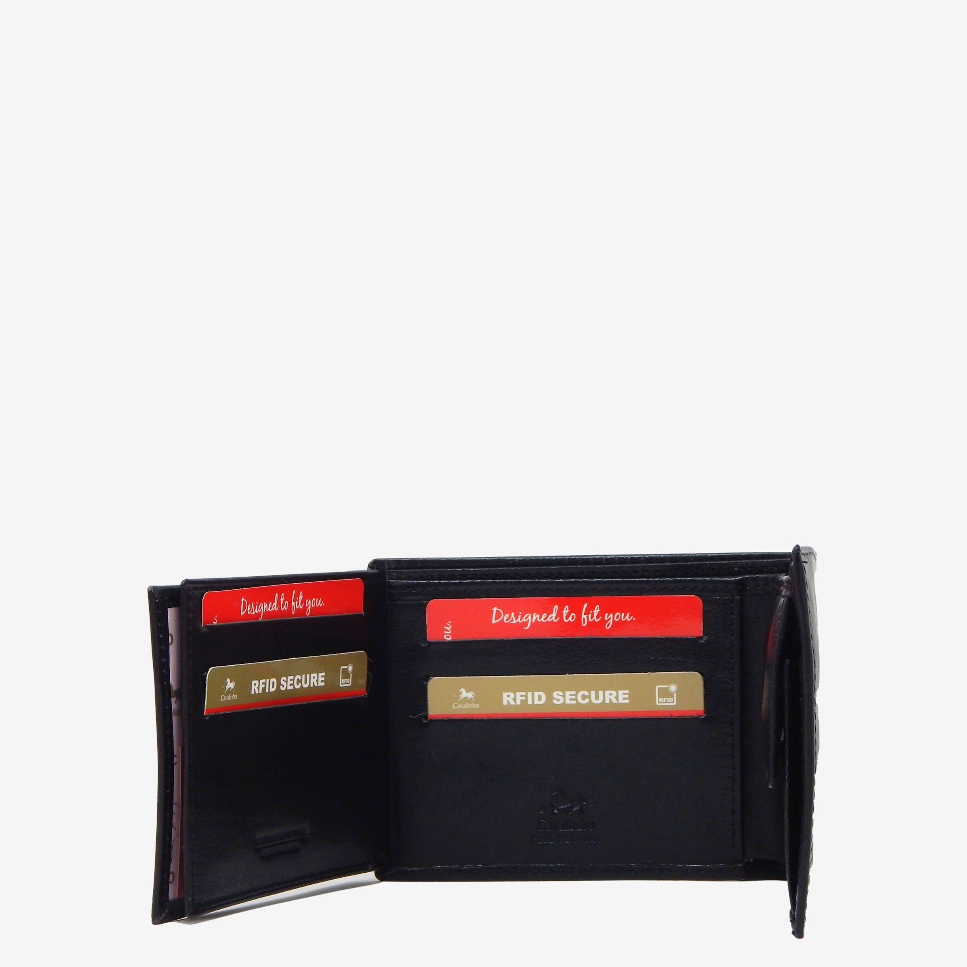 Cavalinho Men's Trifold Leather Wallet SKU 28610505.01 #color_Black, Brown, SaddleBrown