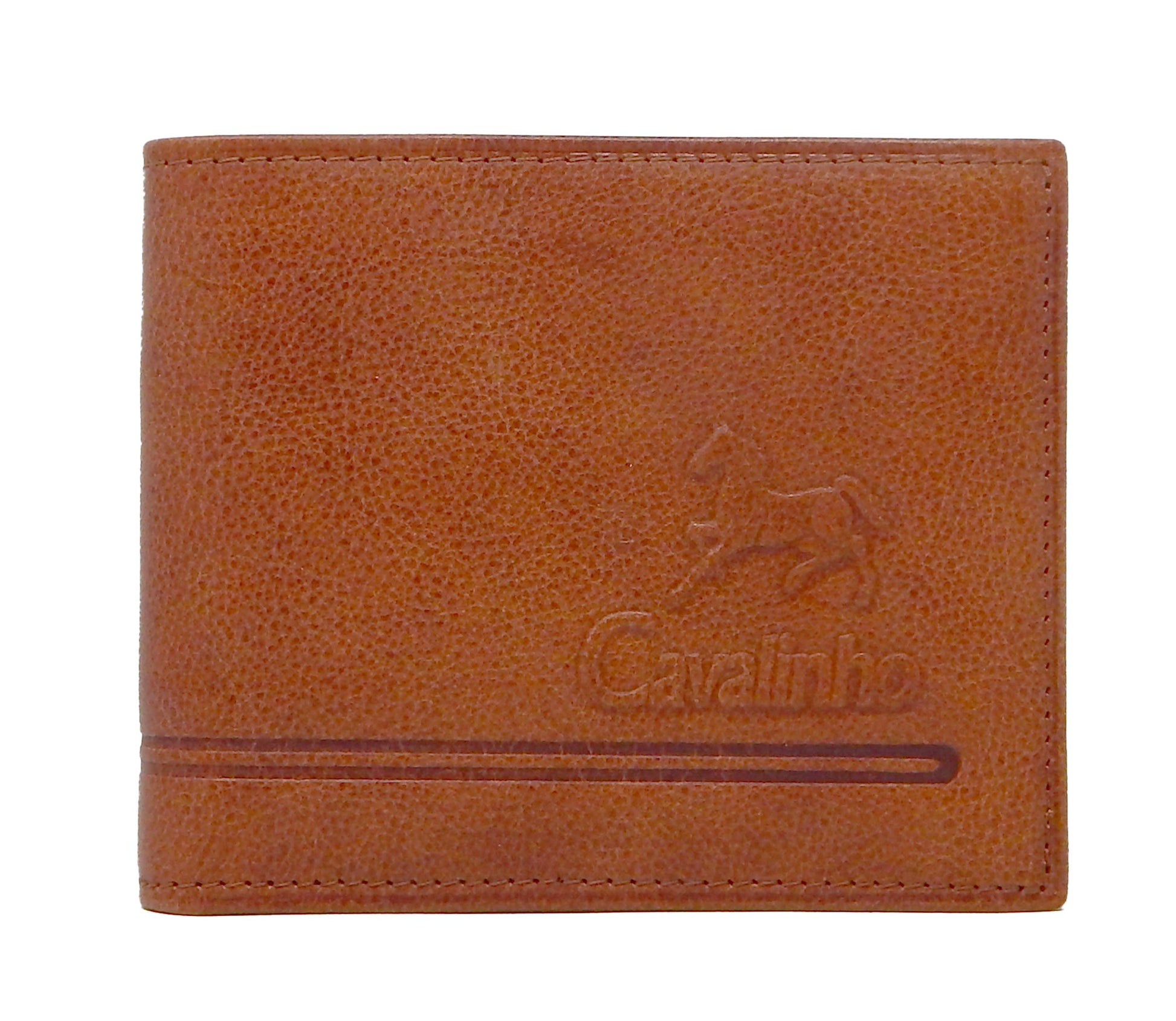 Cavalinho Men's Trifold Leather Wallet - SaddleBrown - 28610505.13.99_1