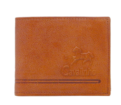 Cavalinho Men's Trifold Leather Wallet - SaddleBrown - 28610507.13.99_1