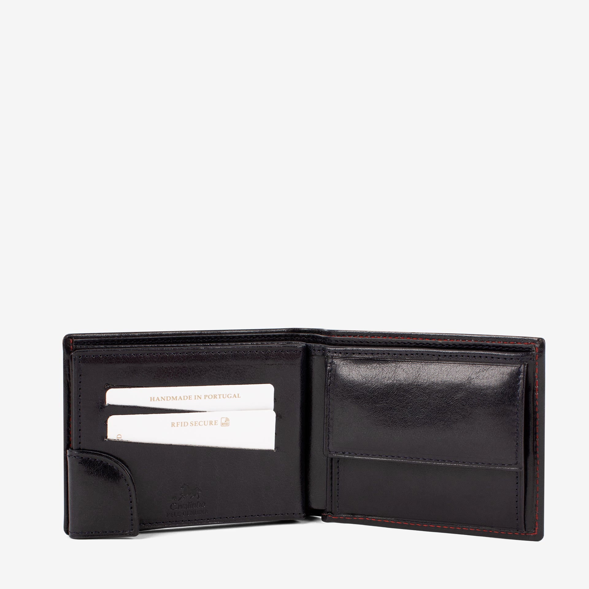 Cavalinho Gentleman Bifold Navy Leather Wallet for Men SKU 28610512.45 #color_navy / red