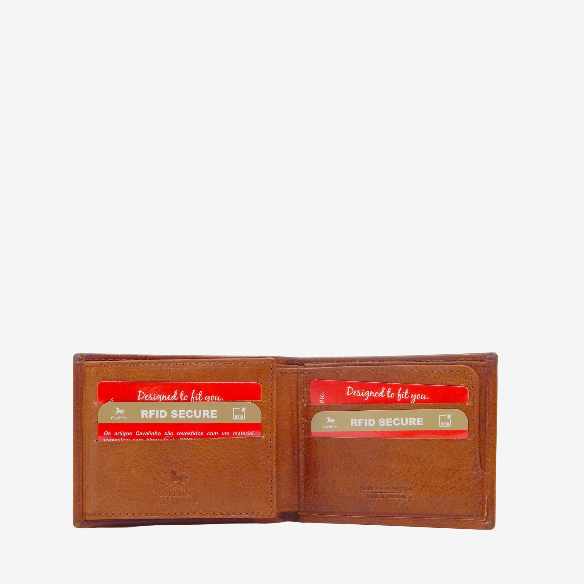 Cavalinho Men's Trifold Leather Wallet SKU 28610523.13.99 #color_SaddleBrown