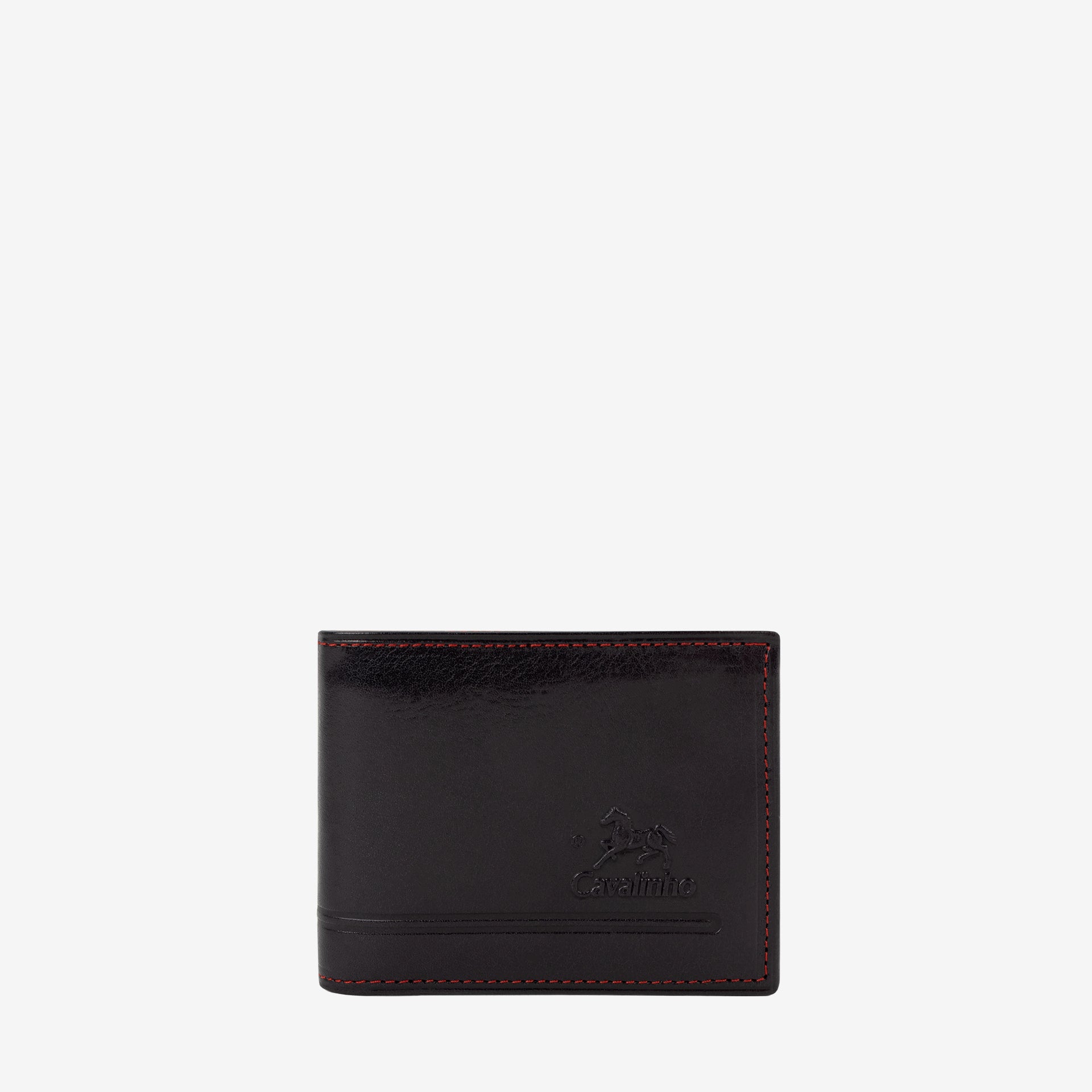 Cavalinho Men's Trifold Navy Leather Wallet SKU 28610523.45 #color_navy / red