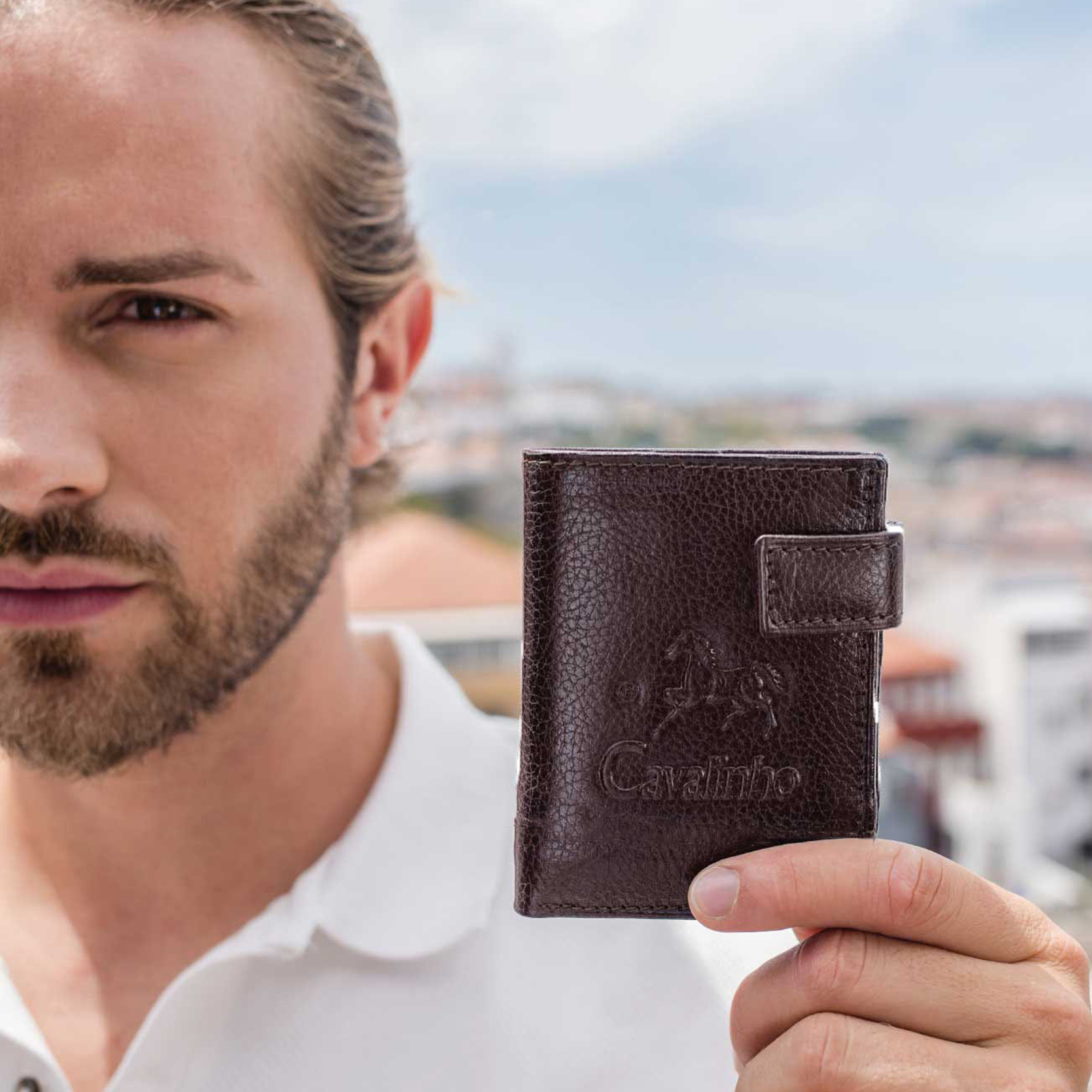 Cavalinho Men's Bifold Slim Leather Wallet SKU 28610526.02 #color_brown