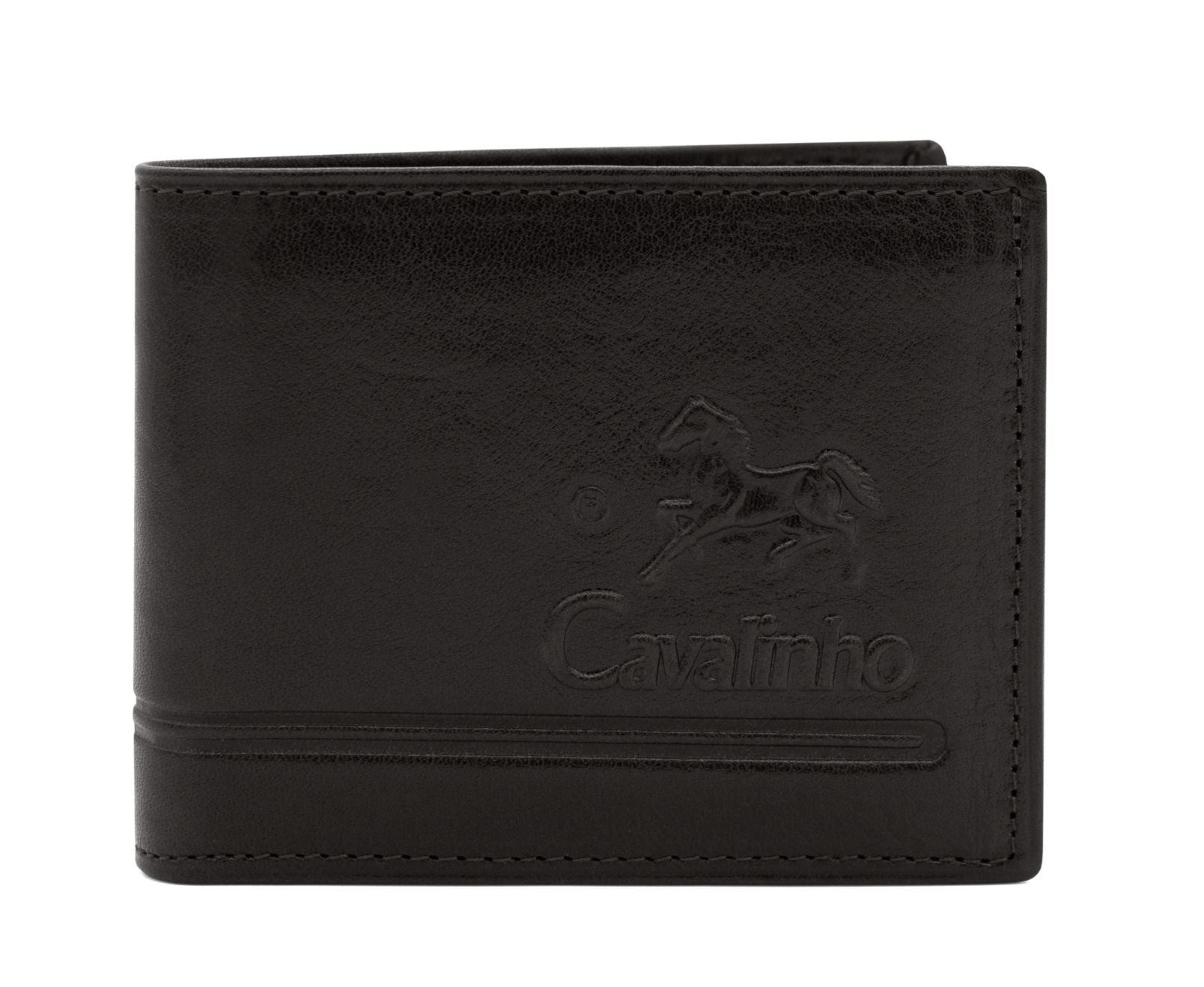 Cavalinho Men's Leather Trifold Leather Wallet - Black - 28610529.01_1