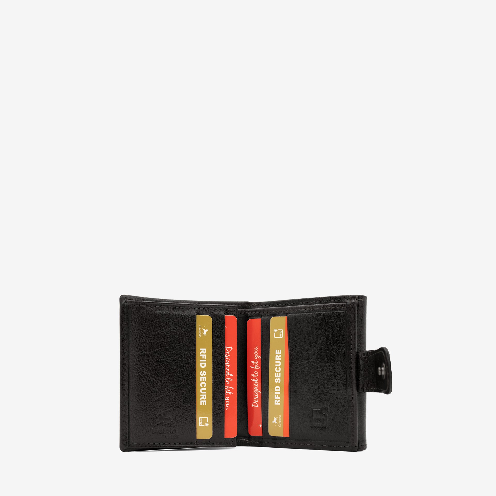 Cavalinho Black Mini Leather Wallet for Men SKU 28610530.01 #color_black