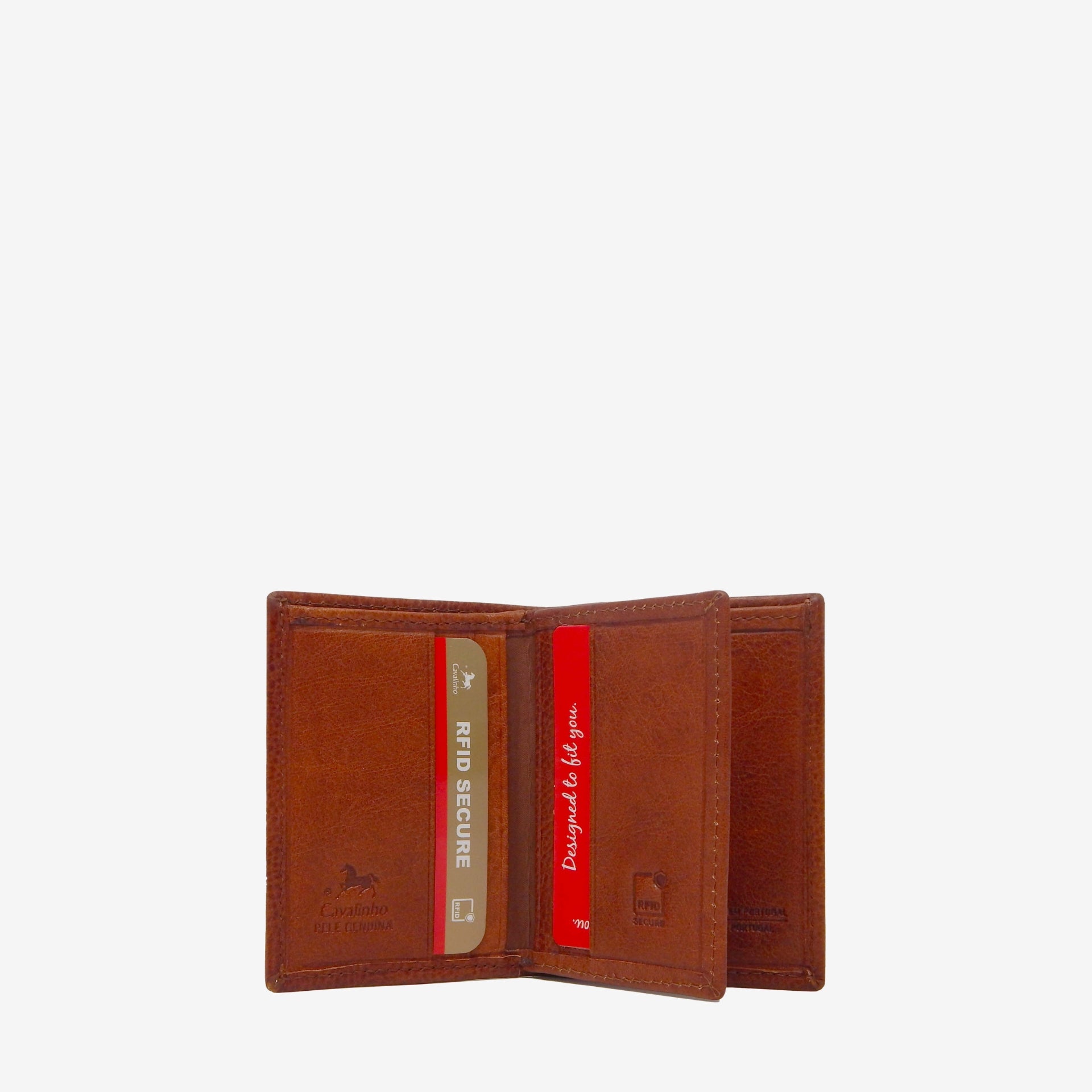 Cavalinho Men's Bifold Slim Leather Wallet SKU 28610533.13 #color_SaddleBrown