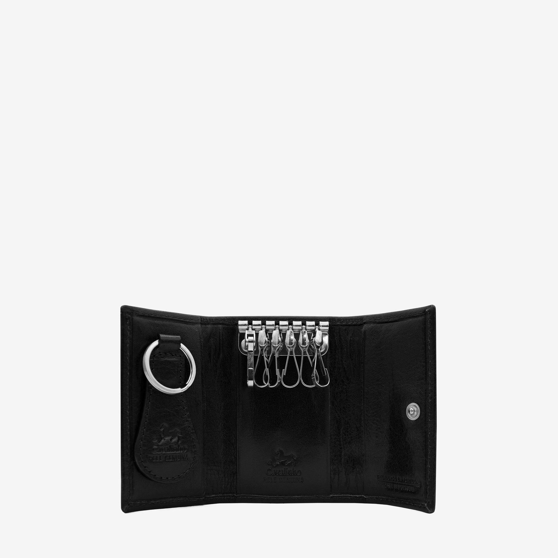 Cavalinho Gentleman Black Leather Key Holder Wallet SKU 28610535.01 #color_black
