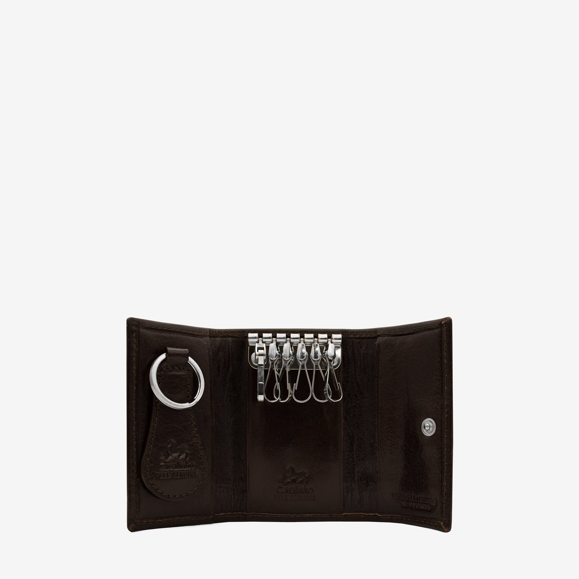 Cavalinho Gentleman Brown Leather Key Holder Wallet SKU 28610535.02 #color_brown