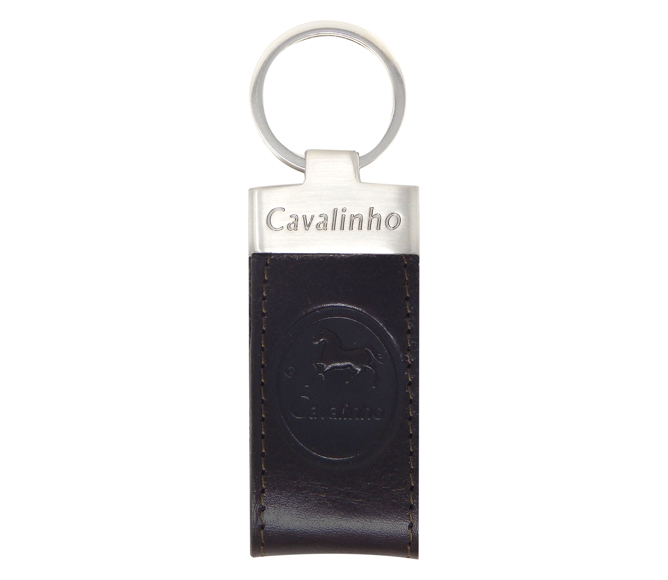 #color_ Brown | Cavalinho Leather Keychain - Brown - 28610536.02