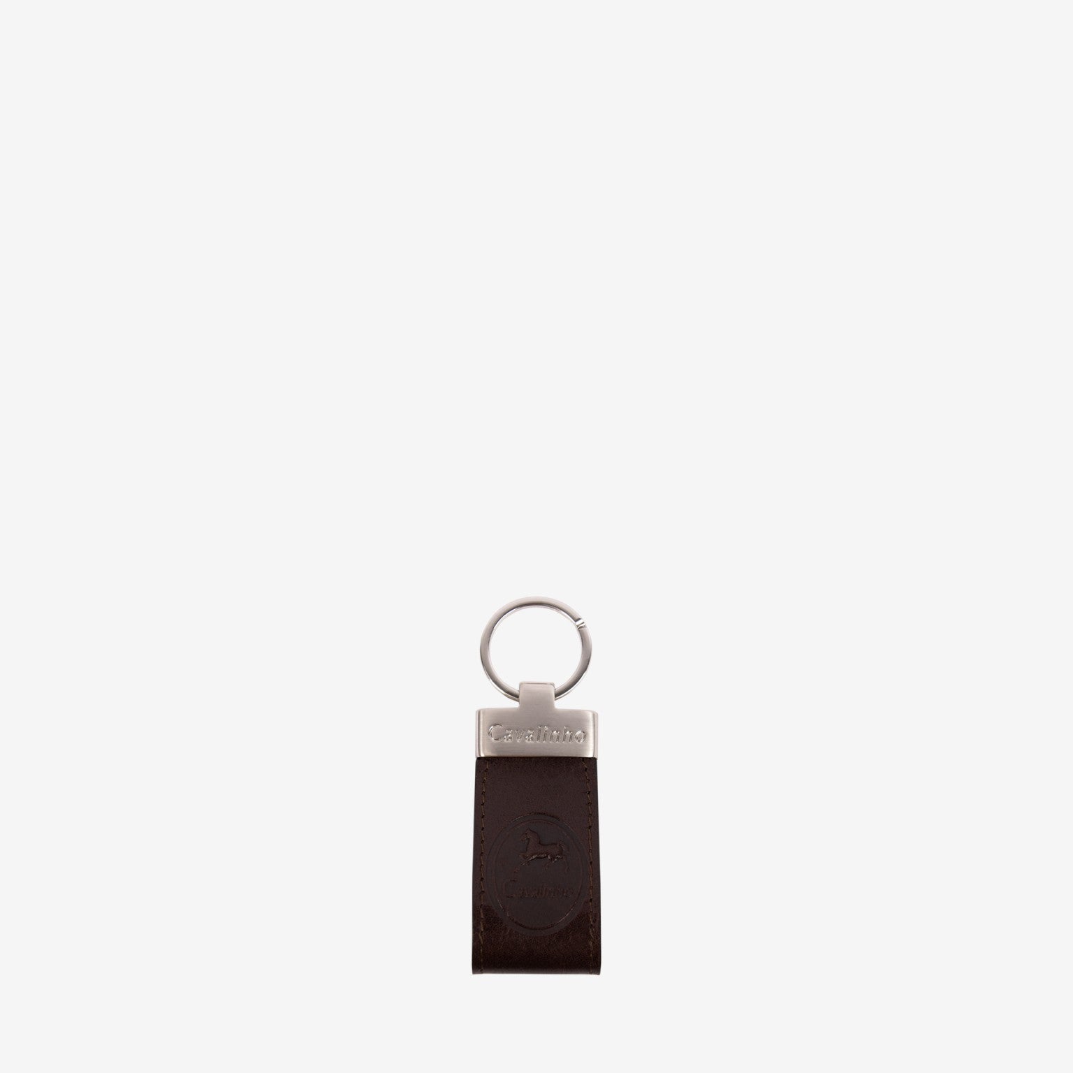 Cavalinho Gentleman Brown Leather Keychain SKU 28610536.02 #color_Brown