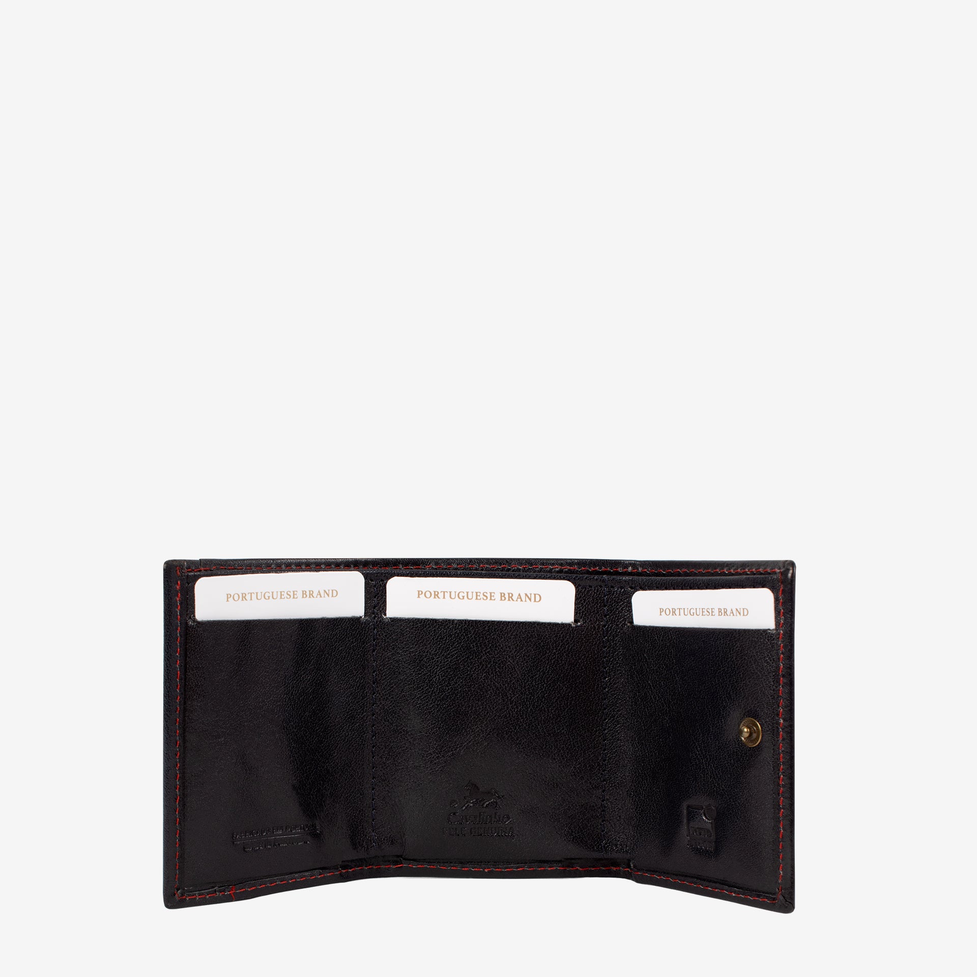 Cavalinho Men's Compact Navy Leather Wallet SKU 28610539.45 #color_navy / red