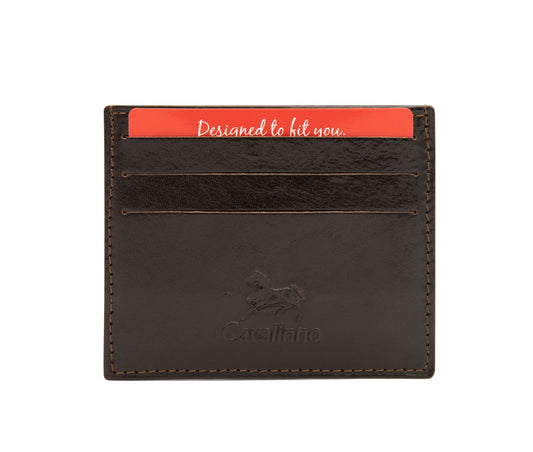 Cavalinho Leather Slim Card Holder Wallet - Brown - 28610560.02_1