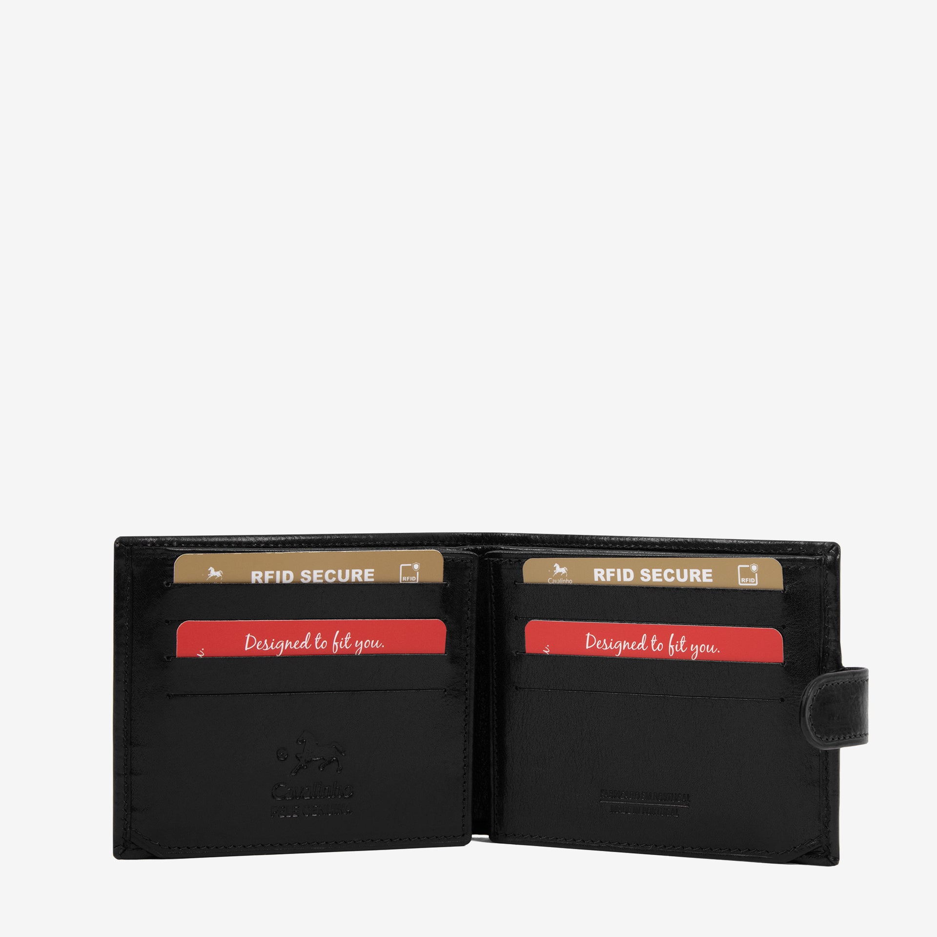 Cavalinho Black Leather Trifold Men's Wallet SKU 28610564.01 #color_black