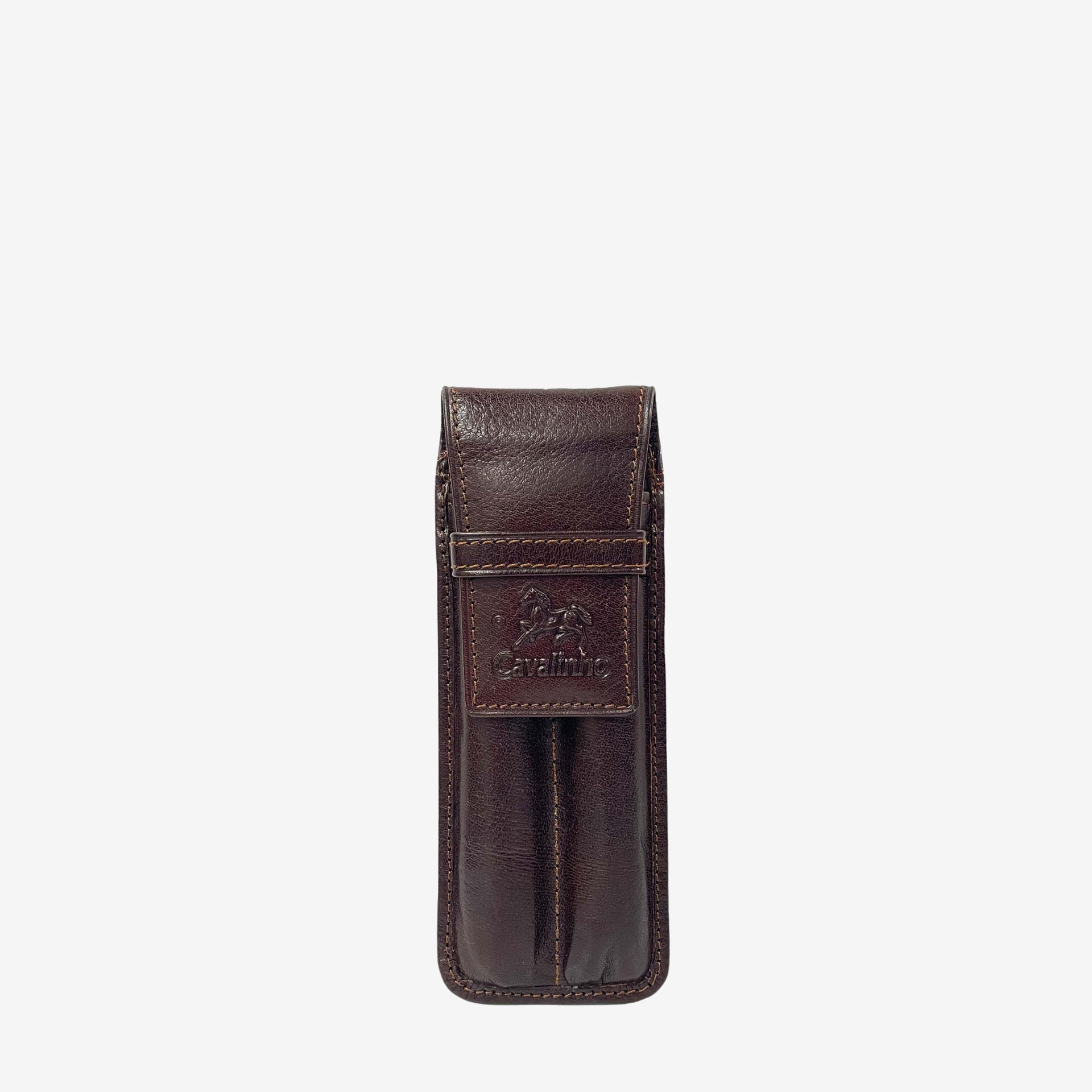 Cavalinho Leather 2 Pen Holder Leather Case SKU 28610566.02 #color_Brown