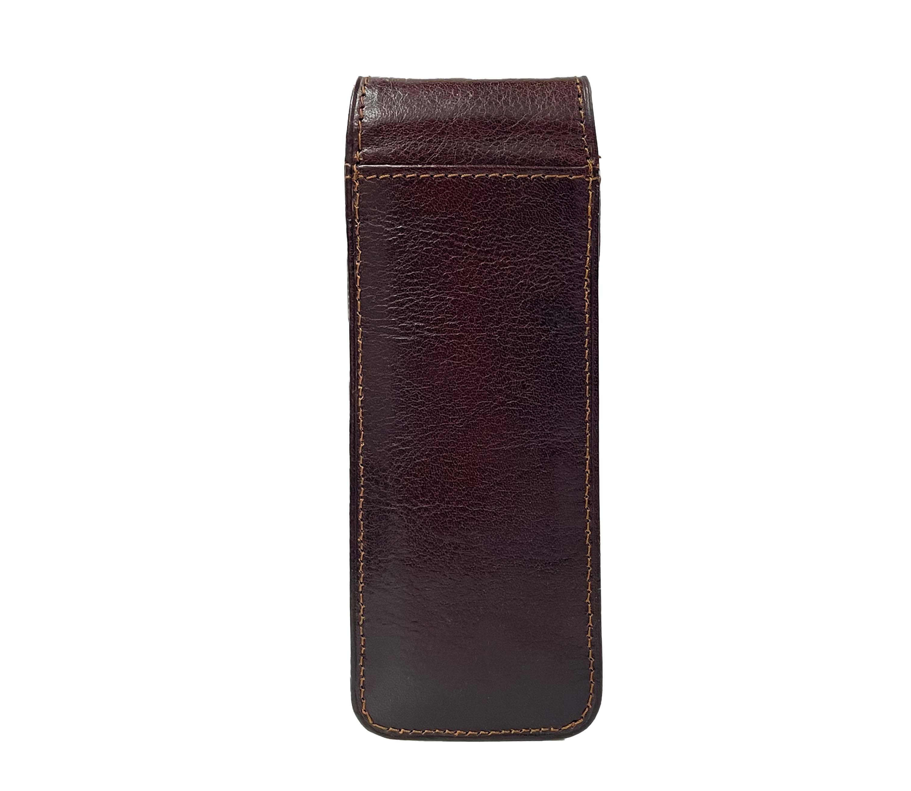 #color_ Brown | Cavalinho Leather 2 Pen Holder Case - Brown - 28610566.02.99_2