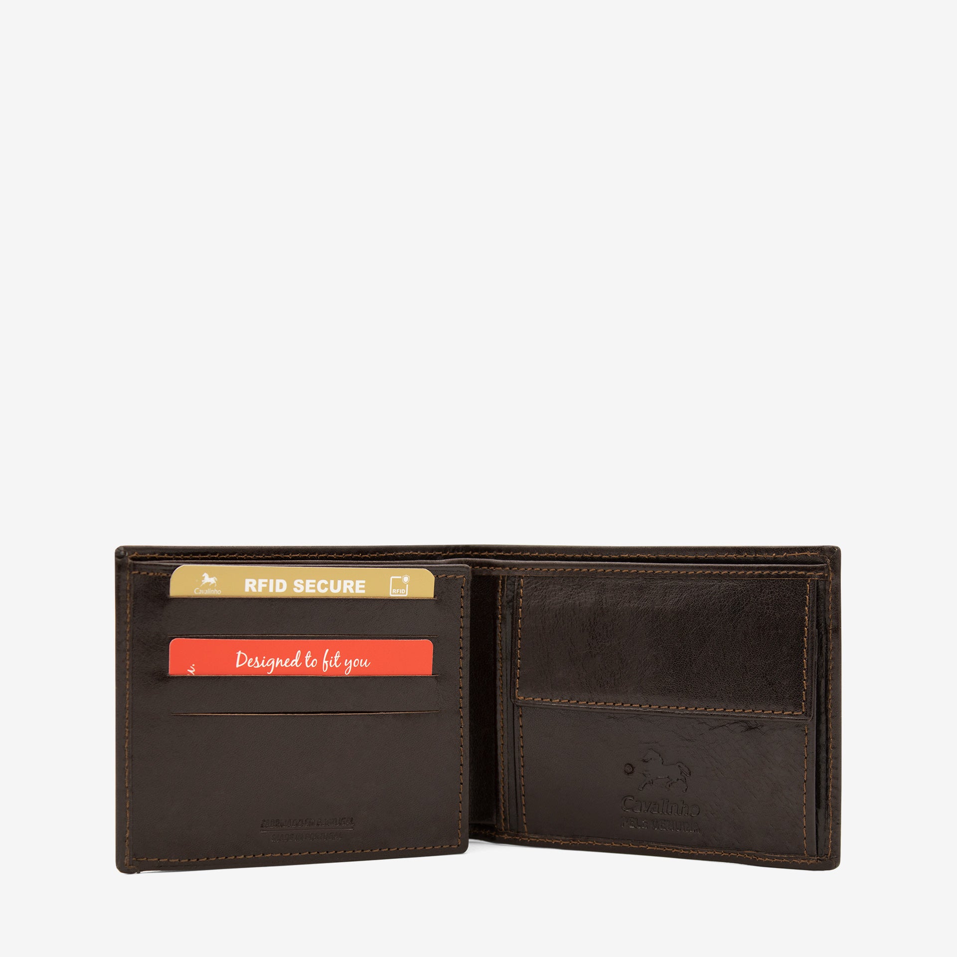 Cavalinho Leather Trifold Wallet SKU 28610569.02 #color_brown